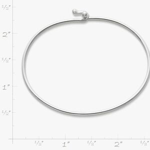 James Avery 925 Silver Hook Bangle Bracelet 1.61mm 4.4g